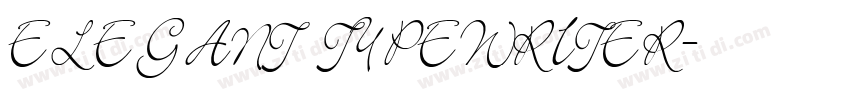 ELEGANT TYPEWRITER字体转换